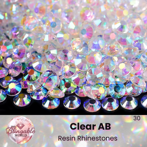 Clear AB - Resin Flatback Rhinestone