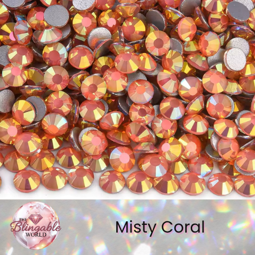 Misty Coral - Glass Flatback Rhinestone