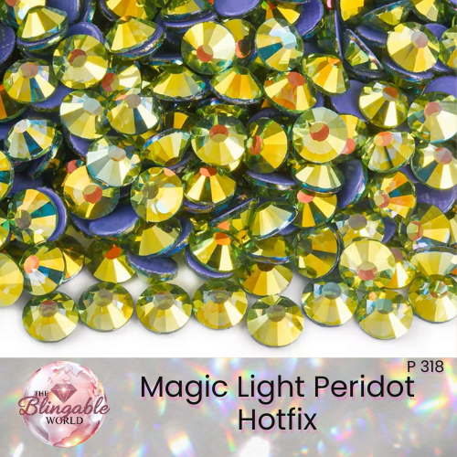 Magic Light Peridot - Hotfix Glass Flatback Rhinestone