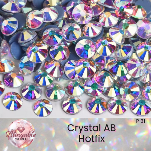 Crystal AB - Hotfix Glass Flatback Rhinestone