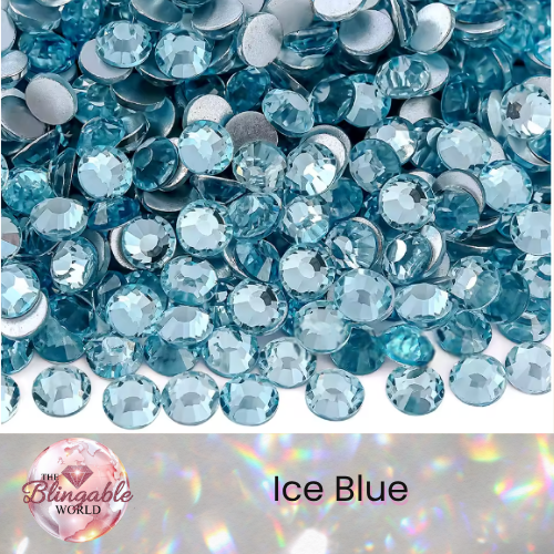 Ice Blue - Glass Flatback Rhinestone