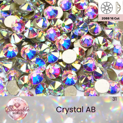 Crystal AB - 2088 Glass Flatback Rhinestone