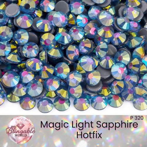 Magic Light Sapphire - Hotfix Glass Flatback Rhinestone