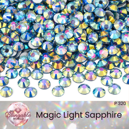 Magic Light Sapphire - Glass Flatback Rhinestone