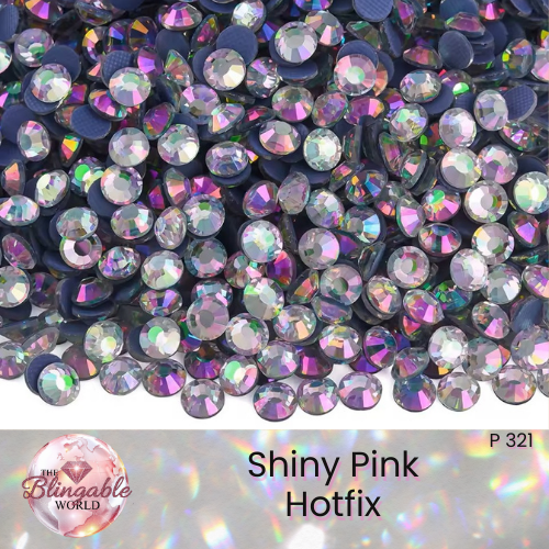 Shiny Pink - Hotfix Glass Flatback Rhinestone