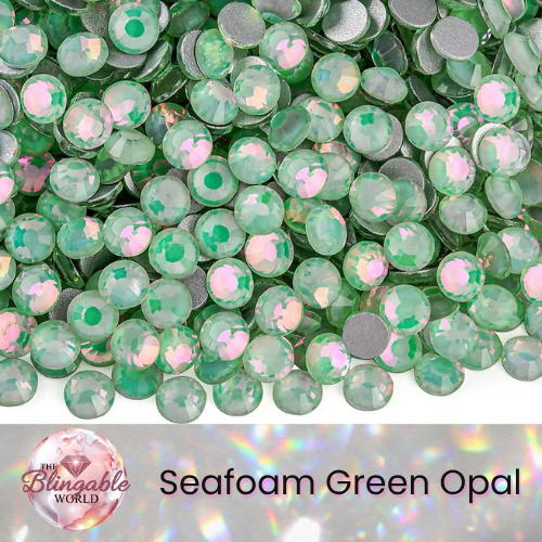 Seafoam Green Opal - Glass Flatback Rhinestone