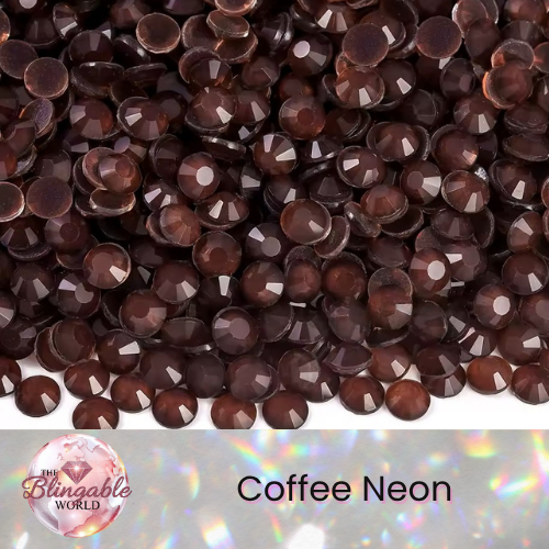 Coffee Neon - Glass Flatback Rhinestone
