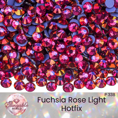 Fuchsia Rose Light - Hotfix Glass Flatback Rhinestone