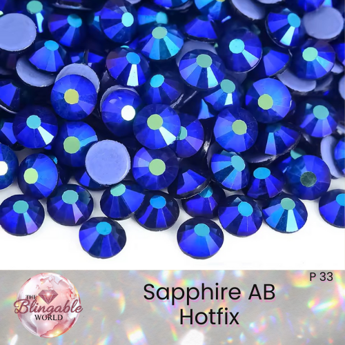 Sapphire AB - Hotfix Glass Flatback Rhinestone