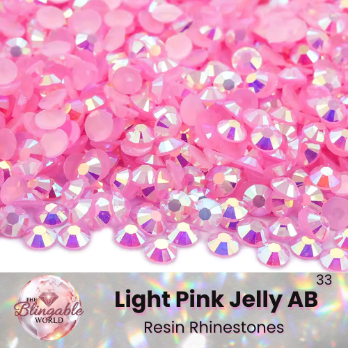 Light Pink Jelly AB - Resin Flatback Rhinestone