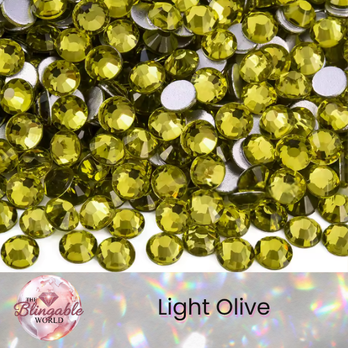 Light Olive - Glass Flatback Rhinestone