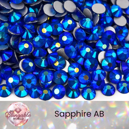 Sapphire AB - Glass Flatback Rhinestone