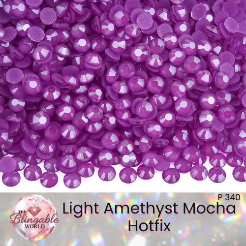 Light Amethyst Mocha - Hotfix Glass Flatback Rhinestone