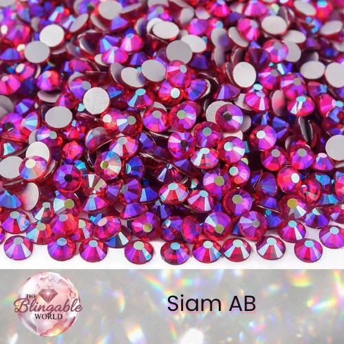 Siam AB - Glass Flatback Rhinestone