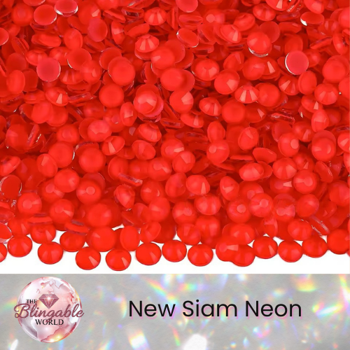 New Siam Neon - Glass Flatback Rhinestone