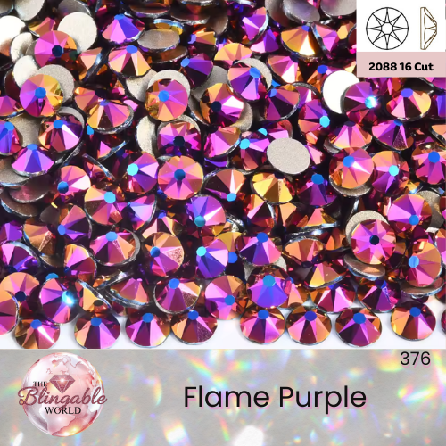 Flame Purple - 2088 Glass Flatback Rhinestone