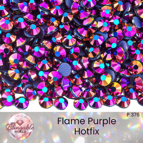 Flame Purple - Hotfix Glass Flatback Rhinestone