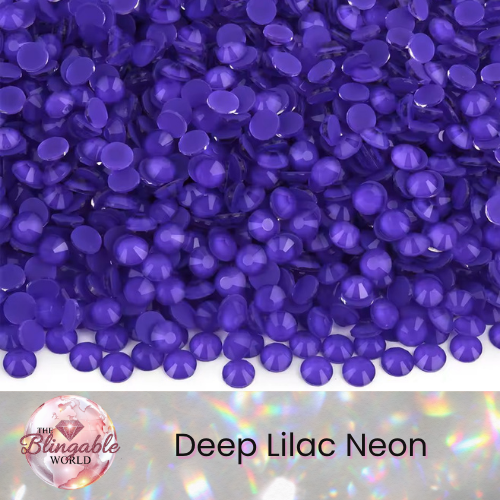 Deep Lilac Neon - Glass Flatback Rhinestone
