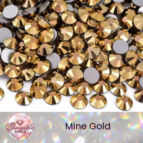 Mine Gold - Glass Flatback Rhinestone