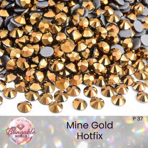 Mine Gold - Hotfix Glass Flatback Rhinestone