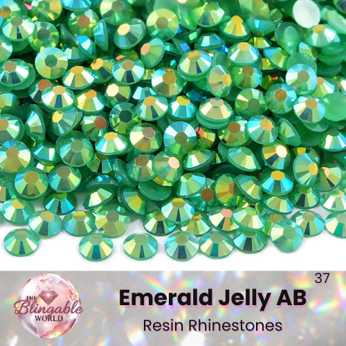 Emerald Jelly AB - Resin Flatback Rhinestone