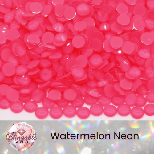 Watermelon Neon - Glass Flatback Rhinestone
