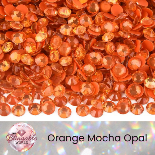 Orange Mocha Opal - Glass Flatback Rhinestone