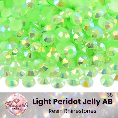 Light Peridot Jelly AB - Resin Flatback Rhinestone