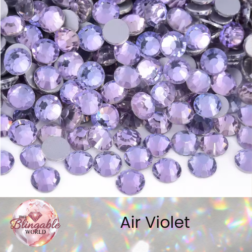Air Violet - Glass Flatback Rhinestone