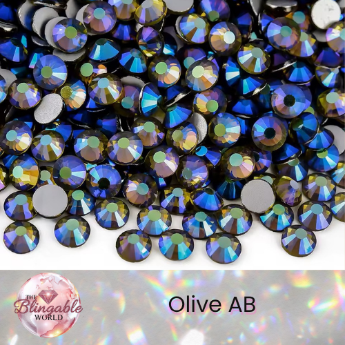 Olive AB - Glass Flatback Rhinestone