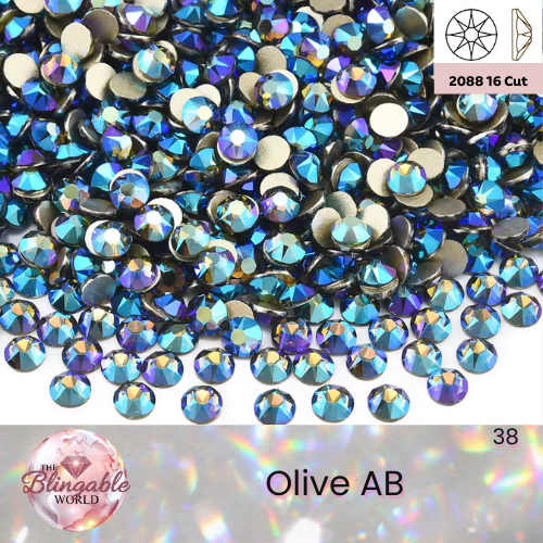Olive AB - 2088 Glass Flatback Rhinestone