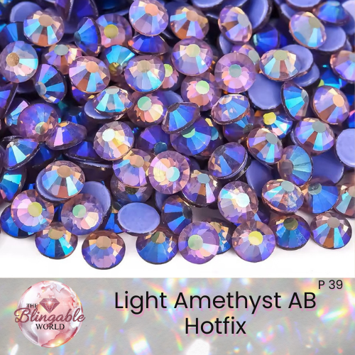 Light Amethyst AB - Hotfix Glass Flatback Rhinestone