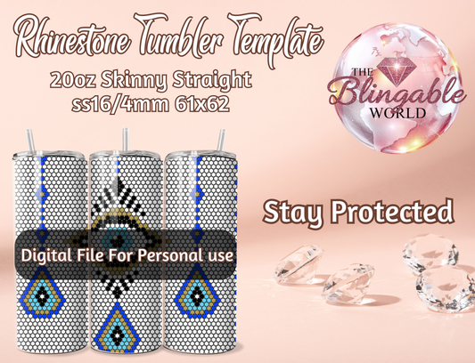 20oz Tumbler Template - Stay Protected *Digital File*