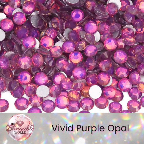 Vivid Purple Opal - Glass Flatback Rhinestone