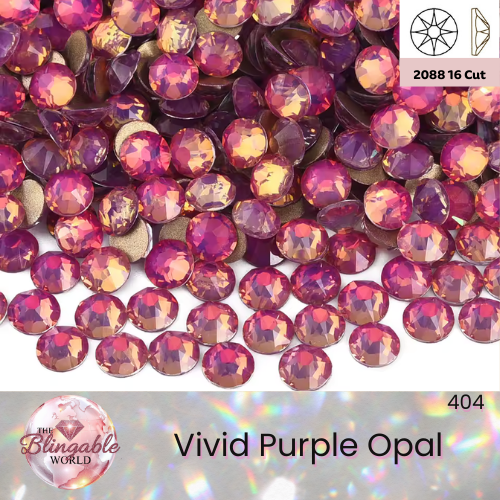 Vivid Purple Opal - 2088 Glass Flatback Rhinestone