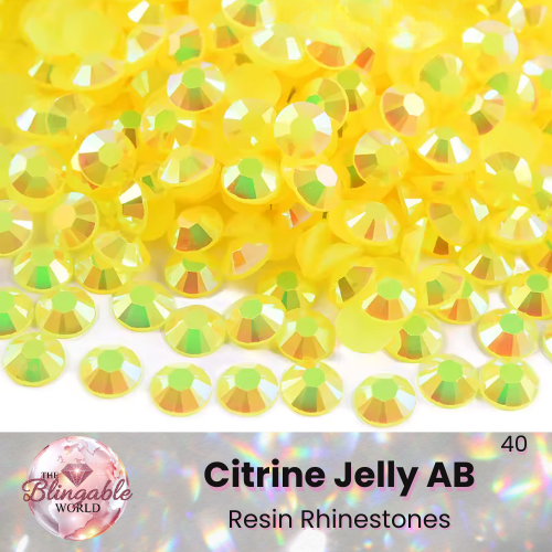 Citrine Jelly AB - Resin Flatback Rhinestone