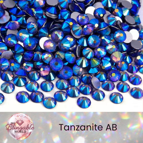 Tanzanite AB - Glass Flatback Rhinestone