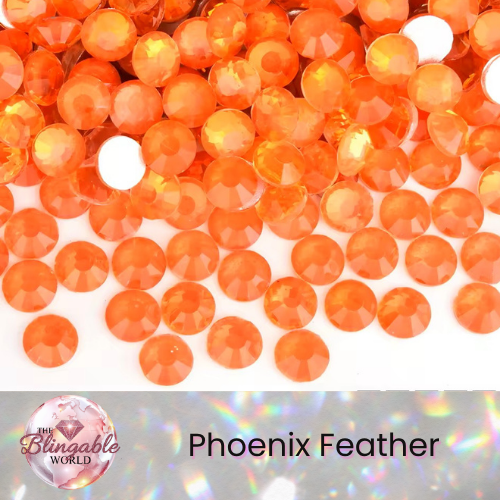 Phoenix Feather - Glass Flatback Rhinestone