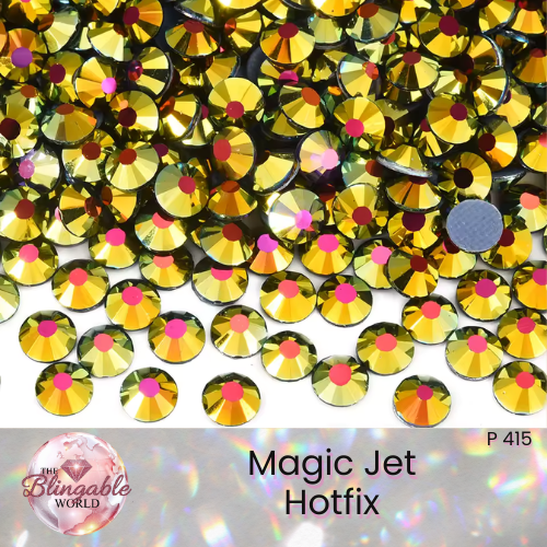Magic Jet - Hotfix Glass Flatback Rhinestone