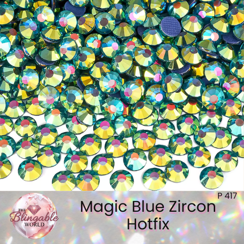 Magic Blue Zircon - Hotfix Glass Flatback Rhinestone