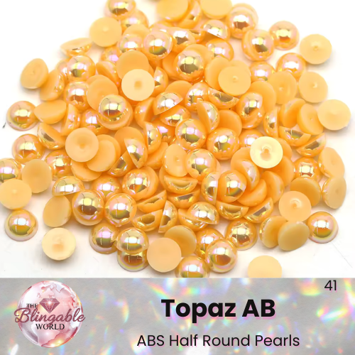 Topaz AB - Half Round Pearls