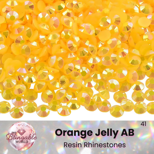 Orange Jelly AB - Resin Flatback Rhinestone