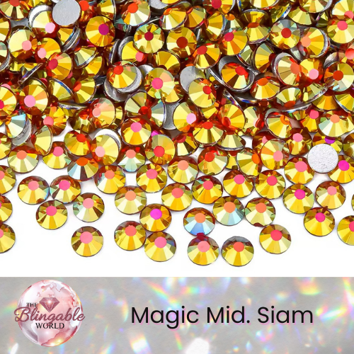 Magic Mid. Siam - Glass Flatback Rhinestone