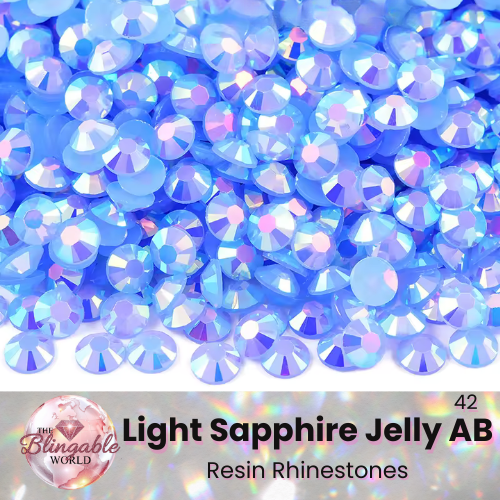 Light Sapphire Jelly AB - Resin Flatback Rhinestone