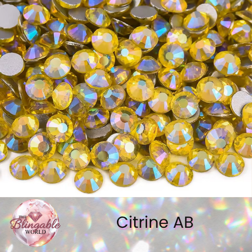 Citrine AB - Glass Flatback Rhinestone