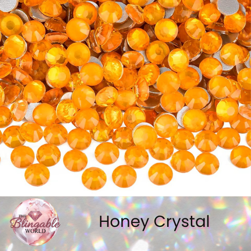 Honey Crystal - Glass Flatback Rhinestone