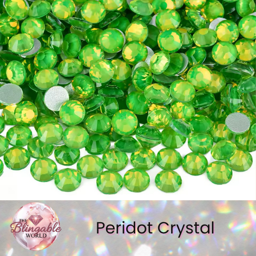 Peridot Crystal - Glass Flatback Rhinestone