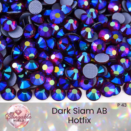 Dark Siam AB - Hotfix Glass Flatback Rhinestone