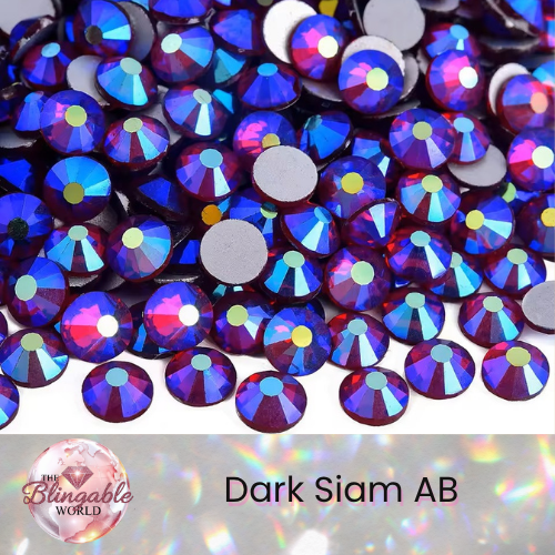 Dark Siam AB - Glass Flatback Rhinestone