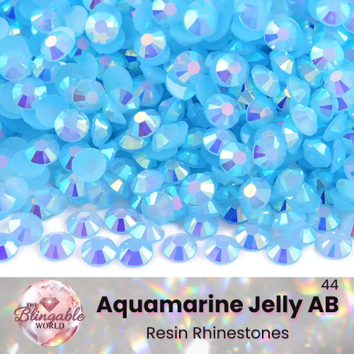 Aquamarine Jelly AB - Resin Flatback Rhinestone